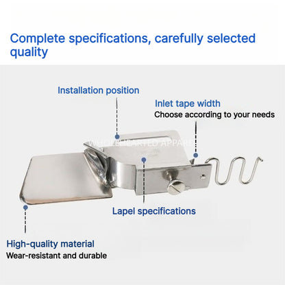 1907★ Elastic Binding Attachment for Lockstitch Sewing Machines, Fold-Over Binder for Stretch Tape★