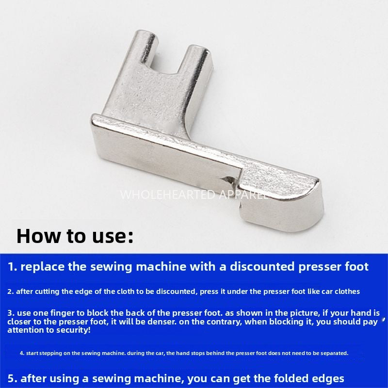 1649★  New old-fashioned sewing machine universal wrinkle presser foot household foot pedal wear-resistant quick wrinkle presser foot sewing machine accessories