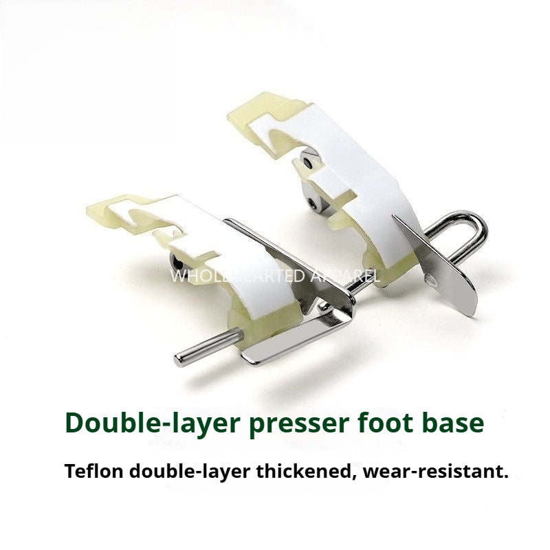 1762★ Four-Thread Overlock Edge Guide Presser Foot for Collar and Waist Sewing with Teflon Base ★