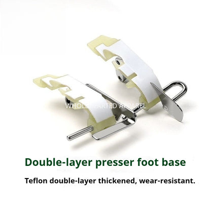 1762★ Four-Thread Overlock Edge Guide Presser Foot for Collar and Waist Sewing with Teflon Base ★