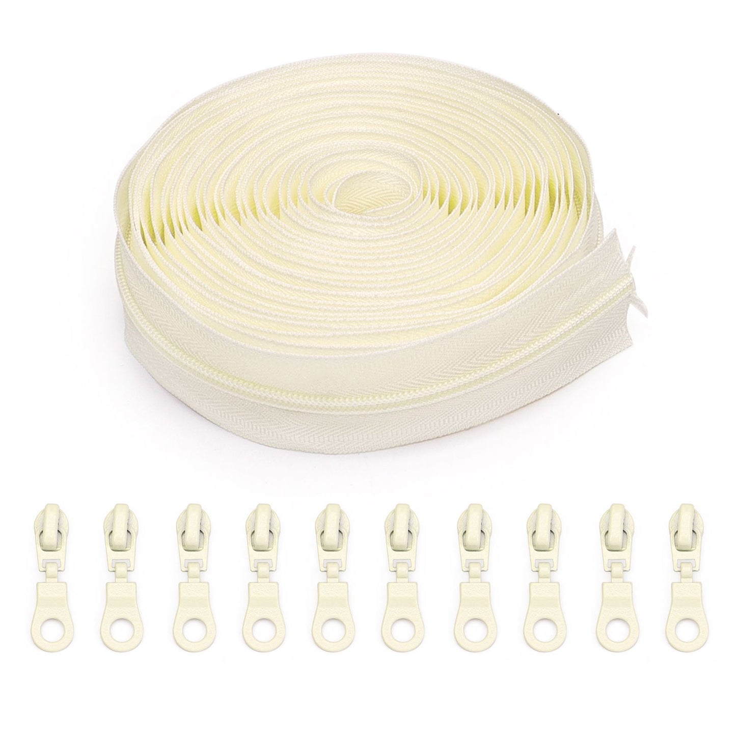 3071  Zipper No. 3 is wearing a solid color nylon set, luggage zipper, various packages 4.5 meters + 10 color Jitong heads = 1 pack