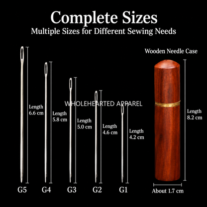 1917★ Traditional Hand Sewing Needles, Steel Needles for Clothing and Quilting, Large-Eye and Fine Sizes.