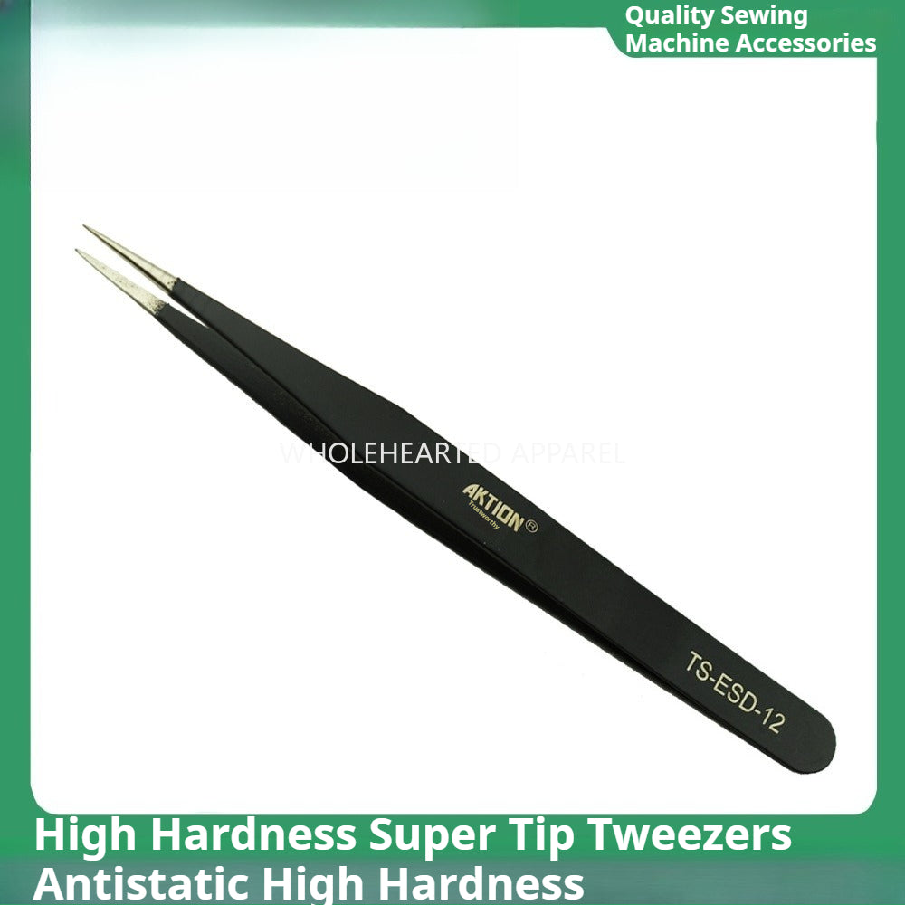 1712★  Anti-static tweezers Stainless steel elbow Tweezers thin tip clip Sewing machine Threading tool Straight elbow★