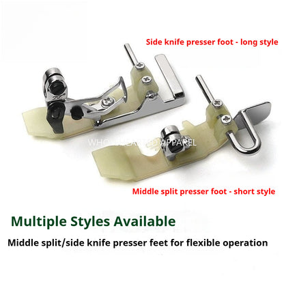 1762★ Four-Thread Overlock Edge Guide Presser Foot for Collar and Waist Sewing with Teflon Base ★