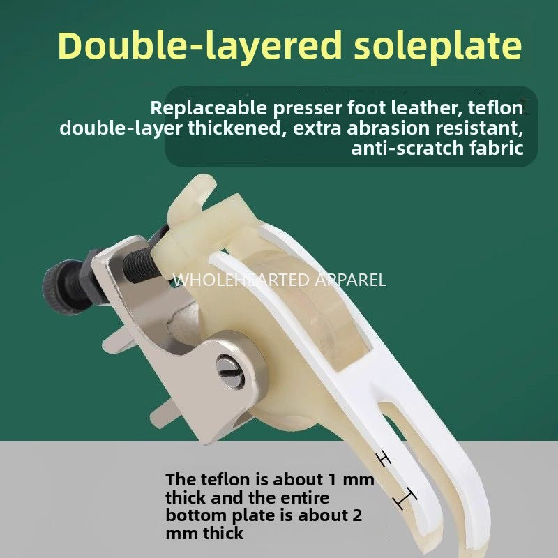 1683★  Smart foot new flat car plastic upper zipper roller presser foot T58N pressing line 0.3 small presser foot narrow wheel presser foot