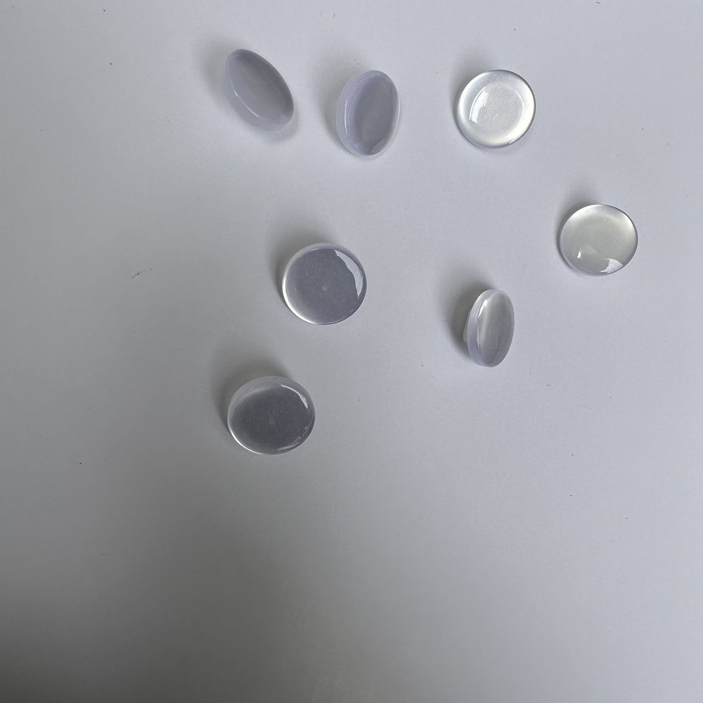 3023  Button Shirt Round Transparent Spherical Hand Sewn Resin Pearl Button Button Chiffon Dress Top Sweater