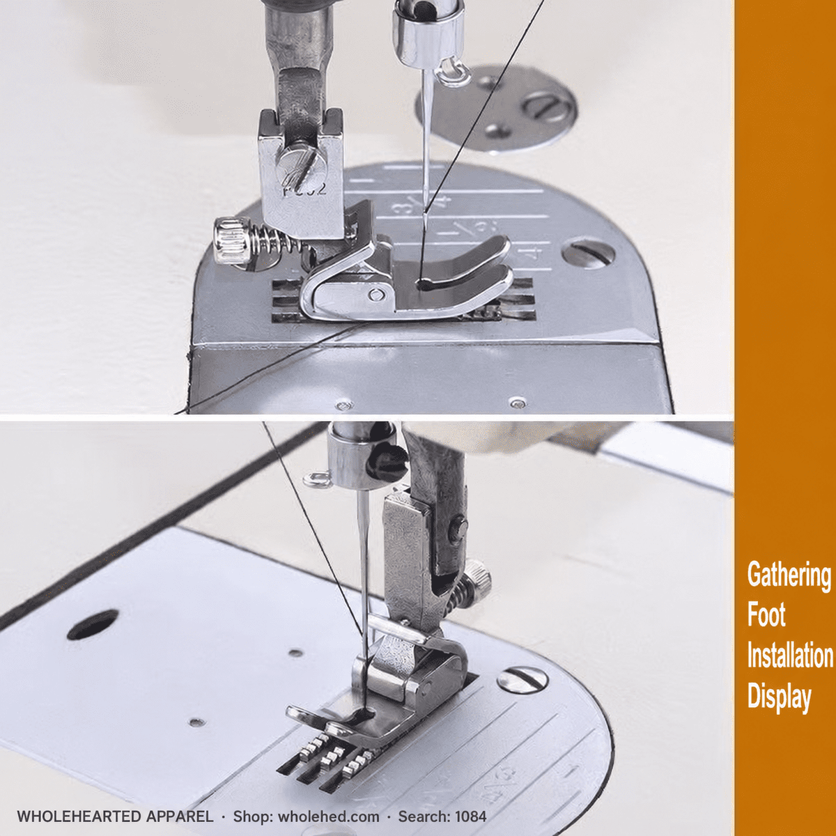 1084★ Adjustable All-Steel Gathering and Pleating Presser Foot for Industrial Sewing Machines.