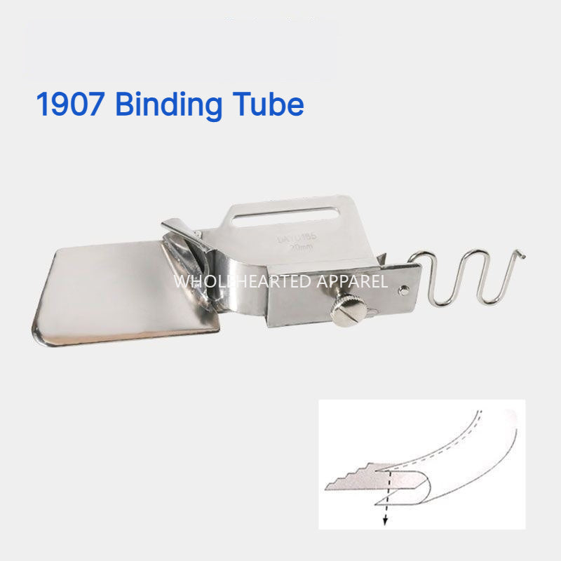 1907★ Elastic Binding Attachment for Lockstitch Sewing Machines, Fold-Over Binder for Stretch Tape★