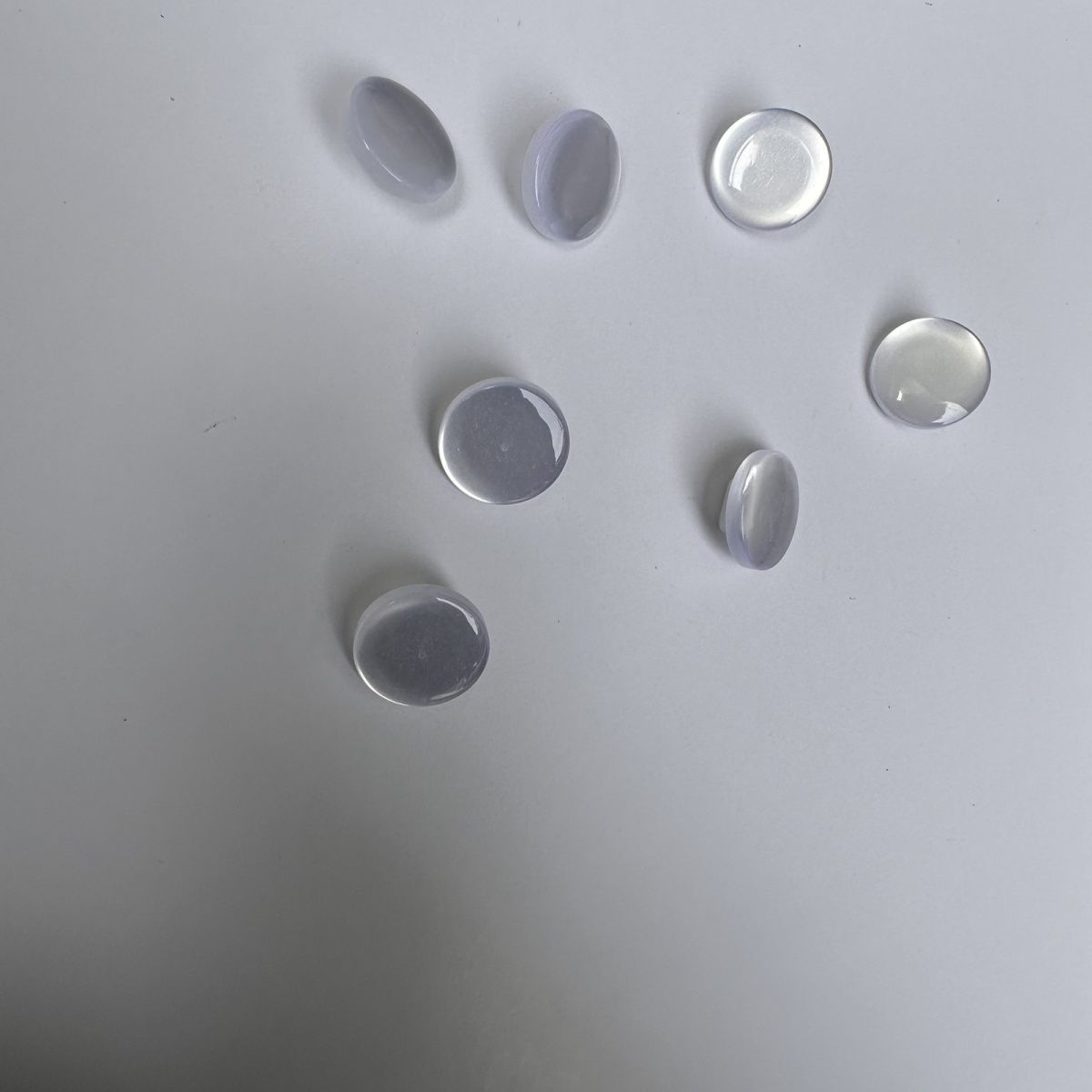 3023  Button Shirt Round Transparent Spherical Hand Sewn Resin Pearl Button Button Chiffon Dress Top Sweater