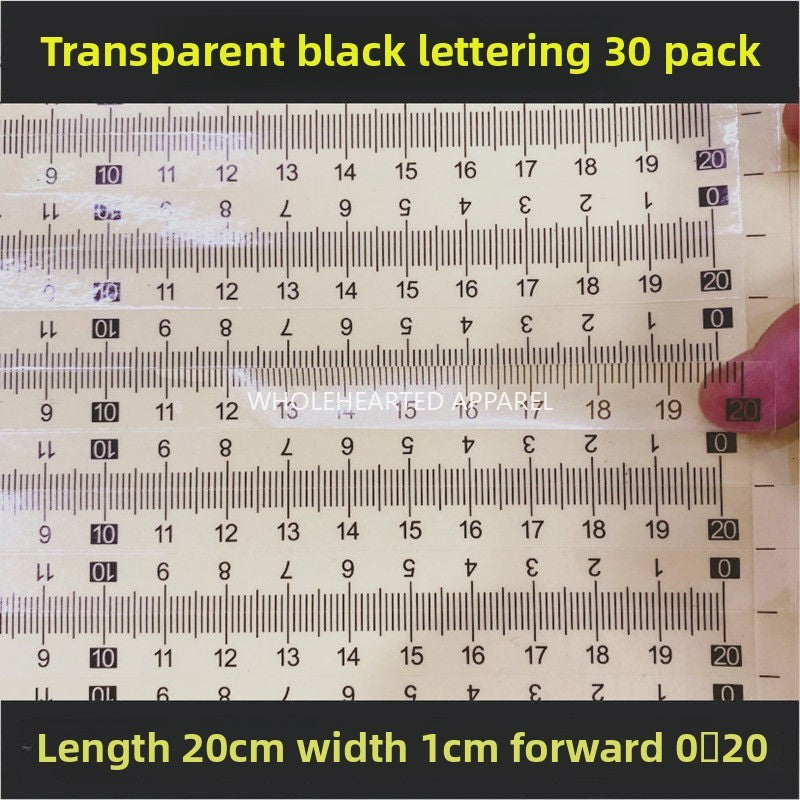 1603★  [Transparent self-adhesive] Self-adhesive transparent self-adhesive scale sticky waterproof medium sub-scale scale sticker free shipping can be customized PVC sticker