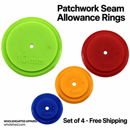 1602★ ハンドメイドパッチワーク用 seam allowance リングトレースツールセット（4点セット）。