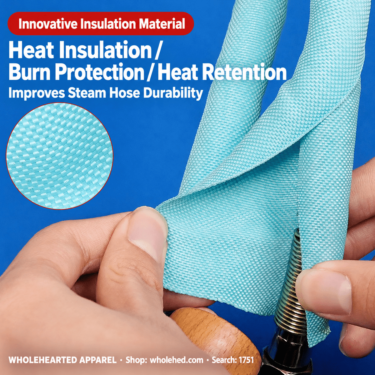 1751★ Funda aislante para manguera de plancha de vapor, cubierta protectora resistente al calor y antiquemaduras para fábricas de ropa y accesorios de costura