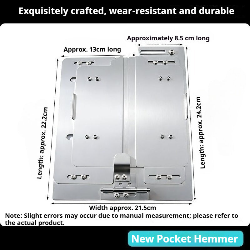 1829★ Guide de poche pliable en acier inoxydable avec roulement amélioré et 7 barres de pliage★