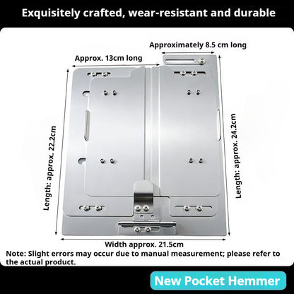 1829★ Guide de poche pliable en acier inoxydable avec roulement amélioré et 7 barres de pliage★