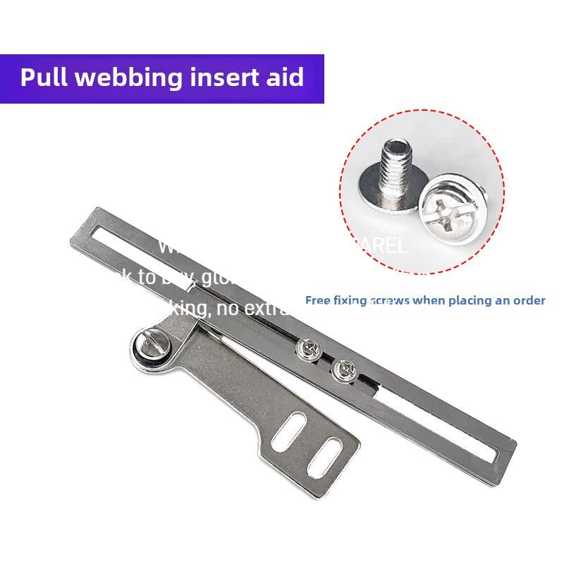1447★  Sewing machine accessories Flat car pull lace auxiliary device Insert rope Insert strip pull lace webbing Hemp width adjustable multi-function