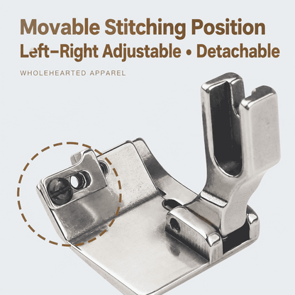 1028★ T9 Hemming Presser Foot for Flatbed Sewing Machines, Suitable for Shirt Plackets, Curtains and Hemming.