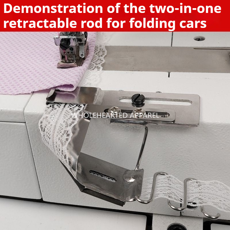 1735★  New Model All Steel Coverstitch Two in One Binder Manual Hemming Attachment For Bottom Hem And Top Lace Thin And Thick Fabric Sewing Machine Accessory★