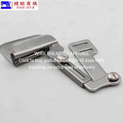 1518★  Industrial sewing machine flat car sewing tube, upper and lower double-layer fabric alignment adjustment straight wire hemming device