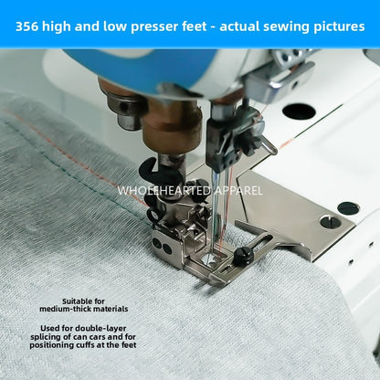 1681★  New 356 adjustable double-layer hem presser foot three-needle five-thread thick material presser foot sewing machine accessories interlock sewing machine