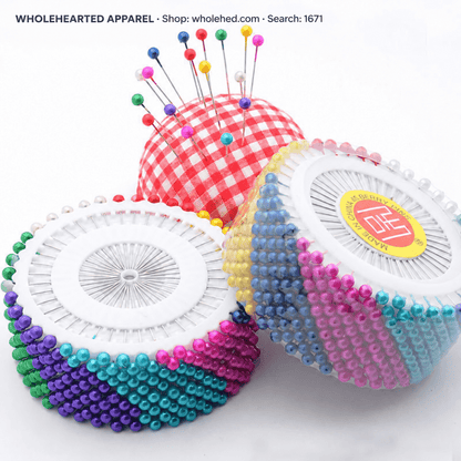 1671★ Spilli con capocchia a perla colorata per cucito, confezione, drappeggio dei tessuti e lavori creativi fai da te.