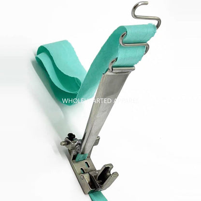 1819★Carpeta de cincha ajustable con guía de doble borde de cuchillo para máquina de coser de doble aguja con cadeneta 380★
