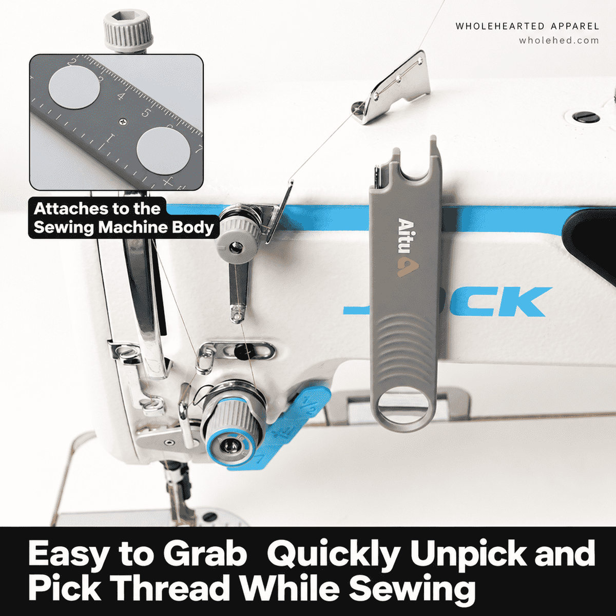 1932★ Multifunction Sewing Machine Needle Threader with Seam Ripper Magnetic Attachment Ruler and Magnifier.