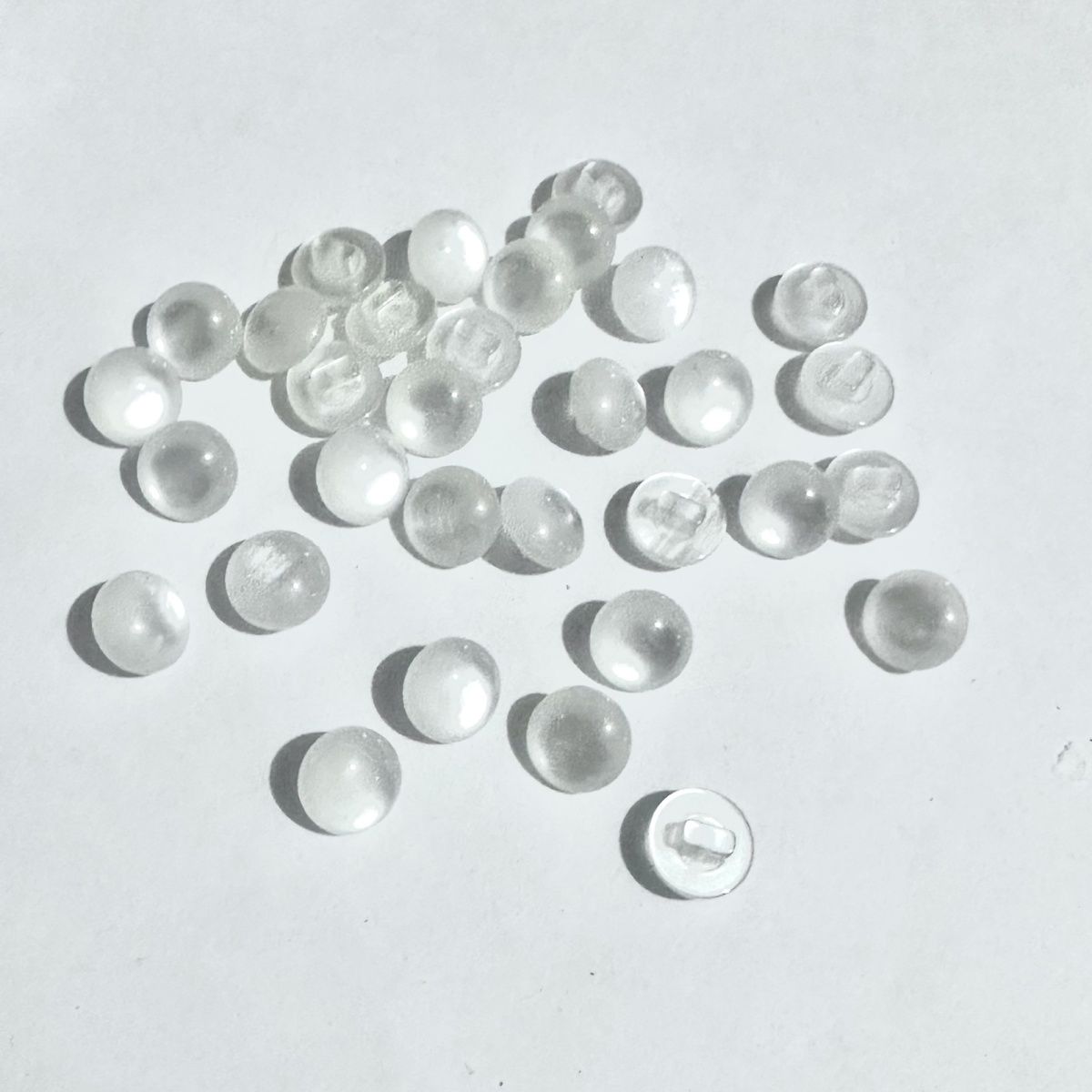 3023  Button Shirt Round Transparent Spherical Hand Sewn Resin Pearl Button Button Chiffon Dress Top Sweater