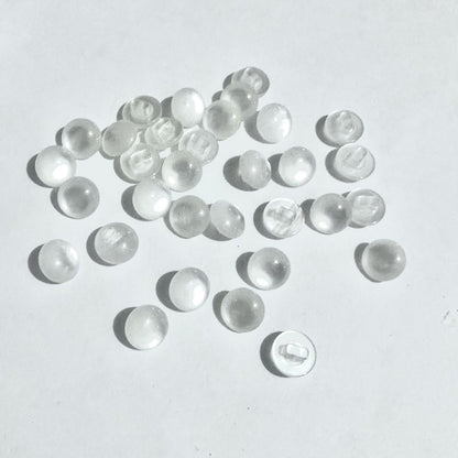 3023  Button Shirt Round Transparent Spherical Hand Sewn Resin Pearl Button Button Chiffon Dress Top Sweater