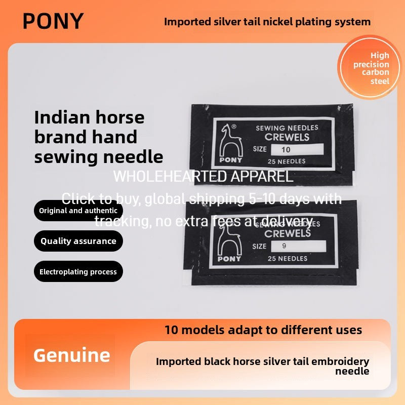 1514★  Indian genuine PONY horse brand deer brand golden tail embroidery needle hand stitch embroidery needle sewing 25 pieces/bag