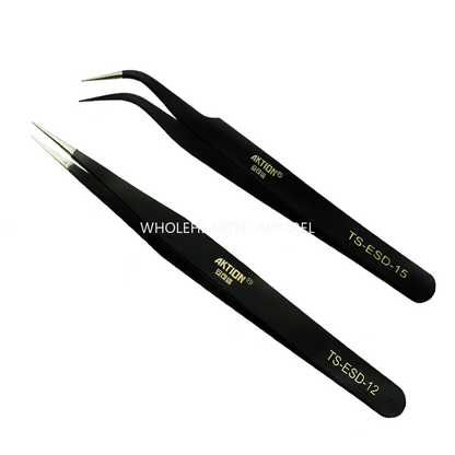 1712★  Anti-static tweezers Stainless steel elbow Tweezers thin tip clip Sewing machine Threading tool Straight elbow★