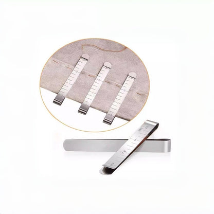 1663★  Metal Sewing Hemming Clip Sewing Clip 3 Inch Measuring Ruler Quilting Clip Fixed Ruler DIY Sewing Fixed Marker