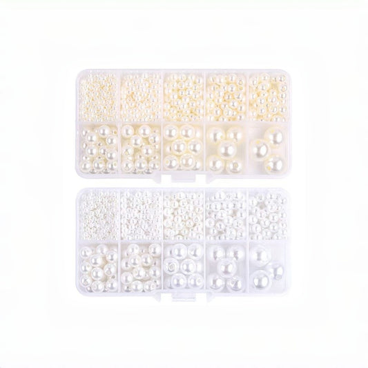 1584★  Boutique high-brightness non-porous imitation pearl mixed New Year's jewelry accessories pearl DIY material handmade beaded loose beads