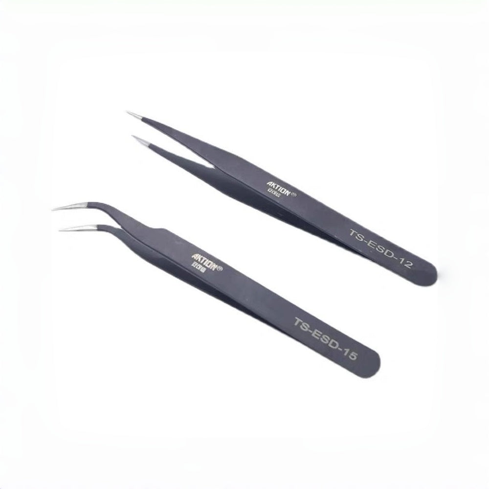 1712★  Anti-static tweezers Stainless steel elbow Tweezers thin tip clip Sewing machine Threading tool Straight elbow★