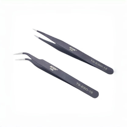 1712★  Anti-static tweezers Stainless steel elbow Tweezers thin tip clip Sewing machine Threading tool Straight elbow★