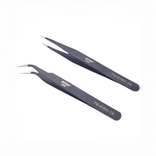 1712★  Anti-static tweezers Stainless steel elbow Tweezers thin tip clip Sewing machine Threading tool Straight elbow★
