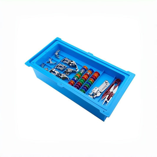 1727★  Sewing machine universal double-layer large-capacity storage drawer box presser foot scissors screwdriver widened storage sewing accessories★