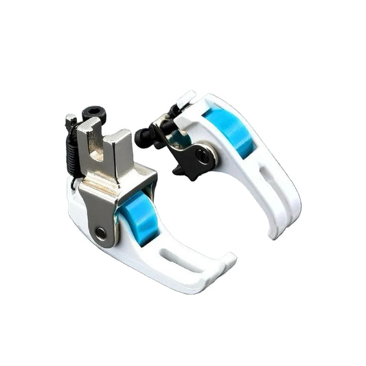 1747★ Universal upgraded Teflon wide-seam roller presser foot for flat-bed sewing machines, adjustable for thin and thick fabrics, for topstitching and zipper sewing accessory★