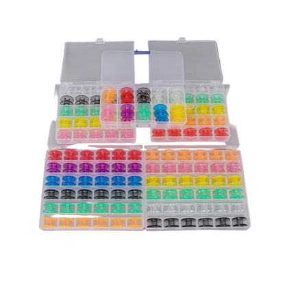 1865★ Colorful Plastic Bobbins with Storage Box for Domestic Electric Sewing Machines★