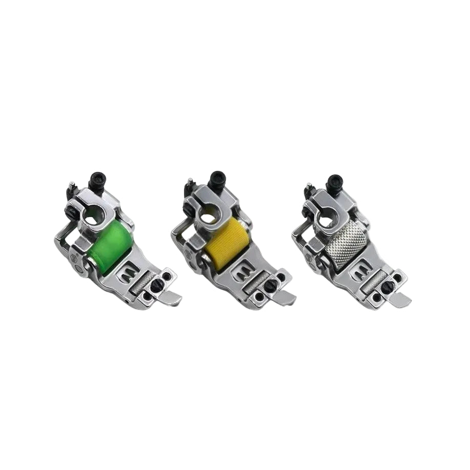1029★ New Arrival 2 | More Options | Full-Steel Roller Presser Foot for 3-Needle 5-Thread Coverstitch Machines, Small Square Head, Large Platform.