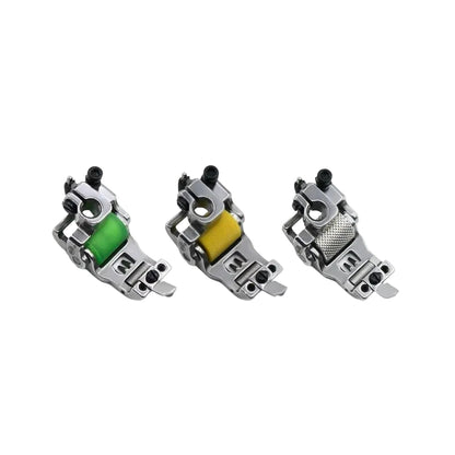 1029★ New Arrival 2 | More Options | Full-Steel Roller Presser Foot for 3-Needle 5-Thread Coverstitch Machines, Small Square Head, Large Platform.
