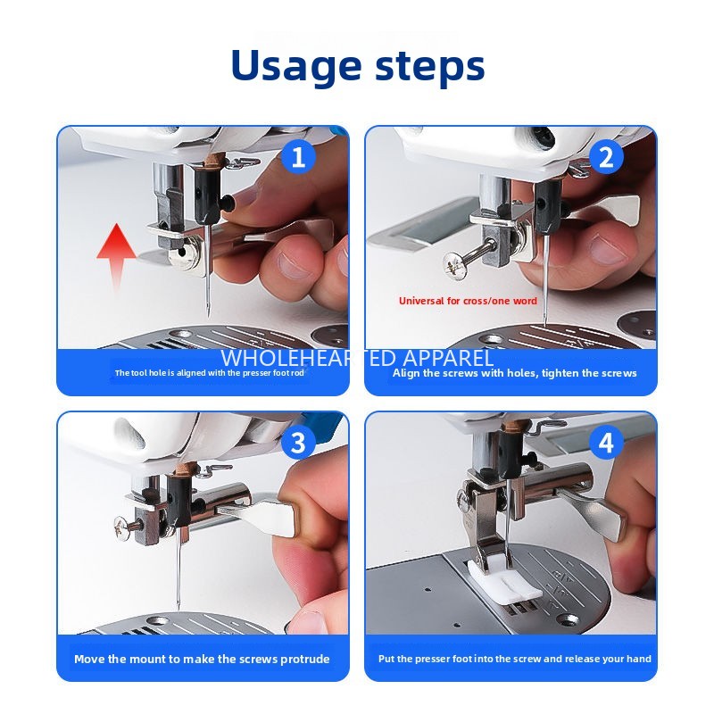 1637★  New flat car quick replacement presser foot tool second change presser foot tool easy replacement not tired hand sewing accessories