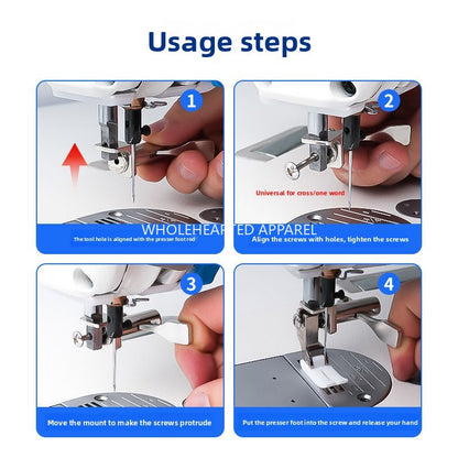 1637★  New flat car quick replacement presser foot tool second change presser foot tool easy replacement not tired hand sewing accessories