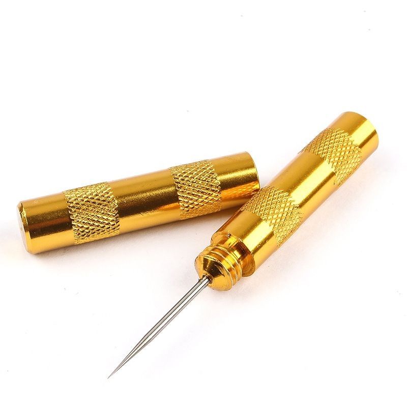1674★  Mini awl, extra-pointed awl/leather cone, reaming, handmade cowhide DIY metal handle cone with hat Thousand pieces pass