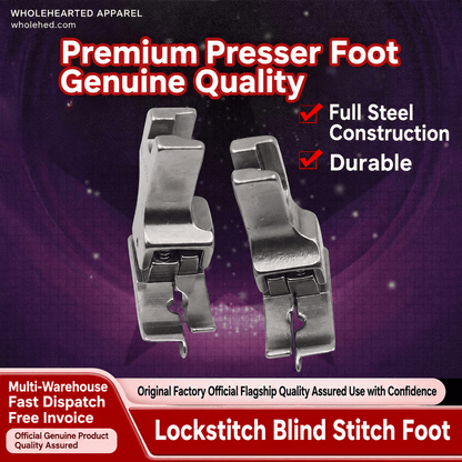 1382★ Daqian All-Steel Stitch-in-the-Ditch High-Low Presser Foot for Computerized Lockstitch Machines, Collar and Waistband Sewing.