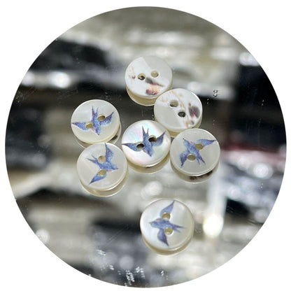 3064  Exquisite Versatile Swallow Shell Button Pure Natural Fritillary Button Tarobe High-end Shirt Button Decorative Button 11.5