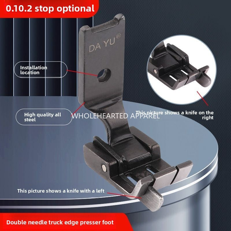 1577★  Double needle car 0.1 all-steel stop 2 gears edge presser foot sewing machine with knife positive and negative left and right with knife pressing line high and low presser foot