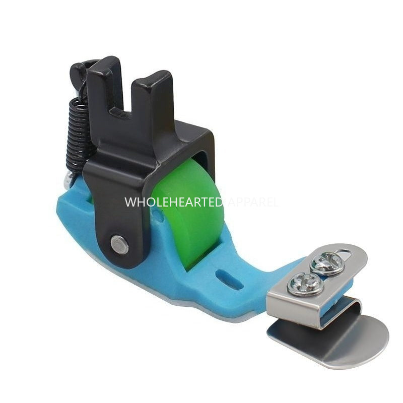 1885★ Adjustable Teflon Roller Presser Foot for Sewing Machines, Downward Folding Edge Guide and Hemming Attachment★