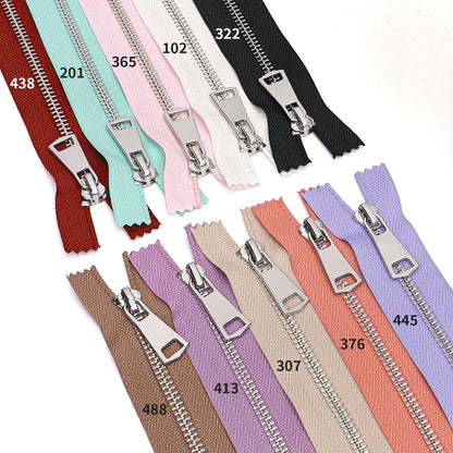 3110  Zipper No. 5 platinum closed tail hanging plated No. 8 piece silver tooth multi-color cloth belt luggage sweater universal for all kinds of clothing