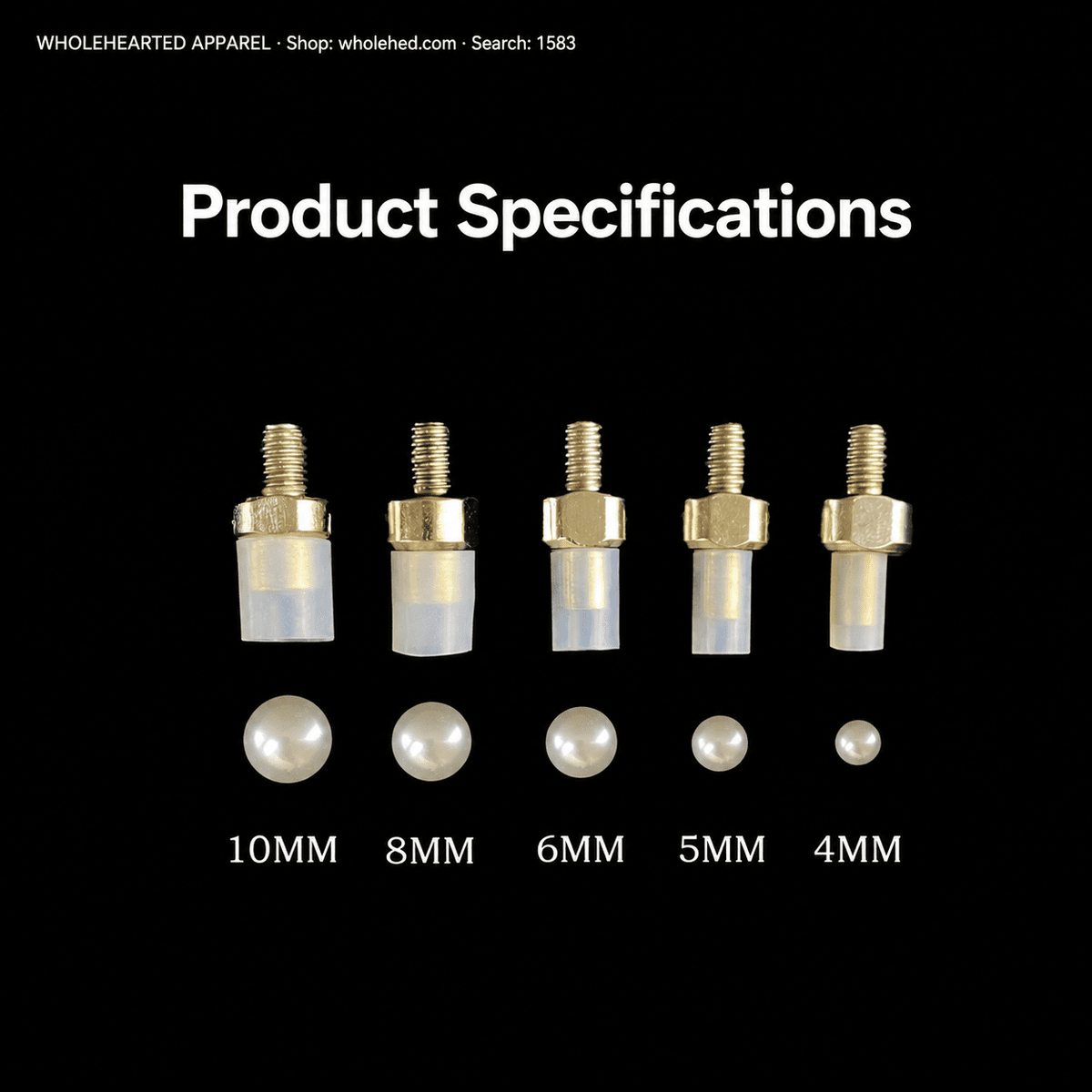 1583★ Portable Manual Pearl and Rhinestone Setting Machine Kit with One Box of No-Hole Faux Pearls and Four-Prong Studs.