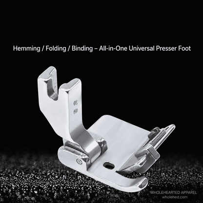 1691★ Adjustable Hemming Attachment for Flatbed Sewing Machine No Needle Plate Replacement with Hemming Presser Foot.